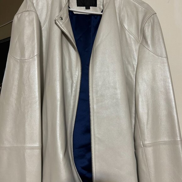 Cadogan off white lambskin moto jacket - Picture 2 of 6
